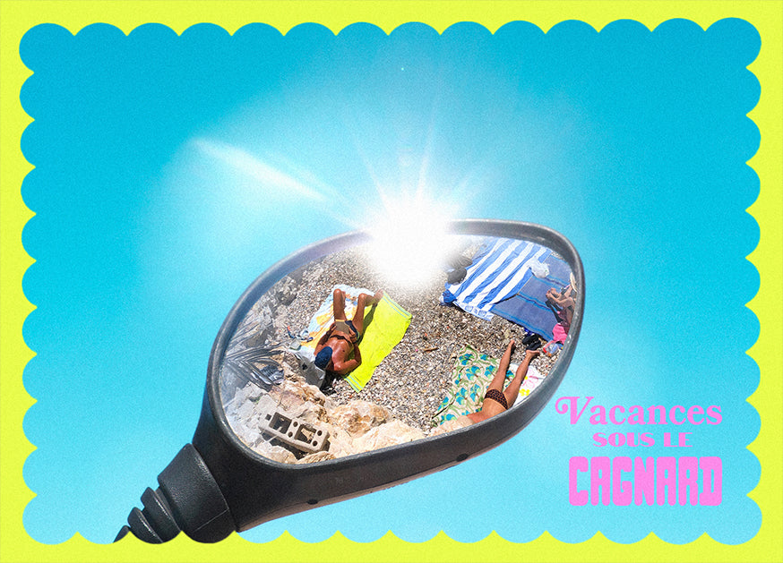 Carte postale "Vacances sous le Cagnard" Retro